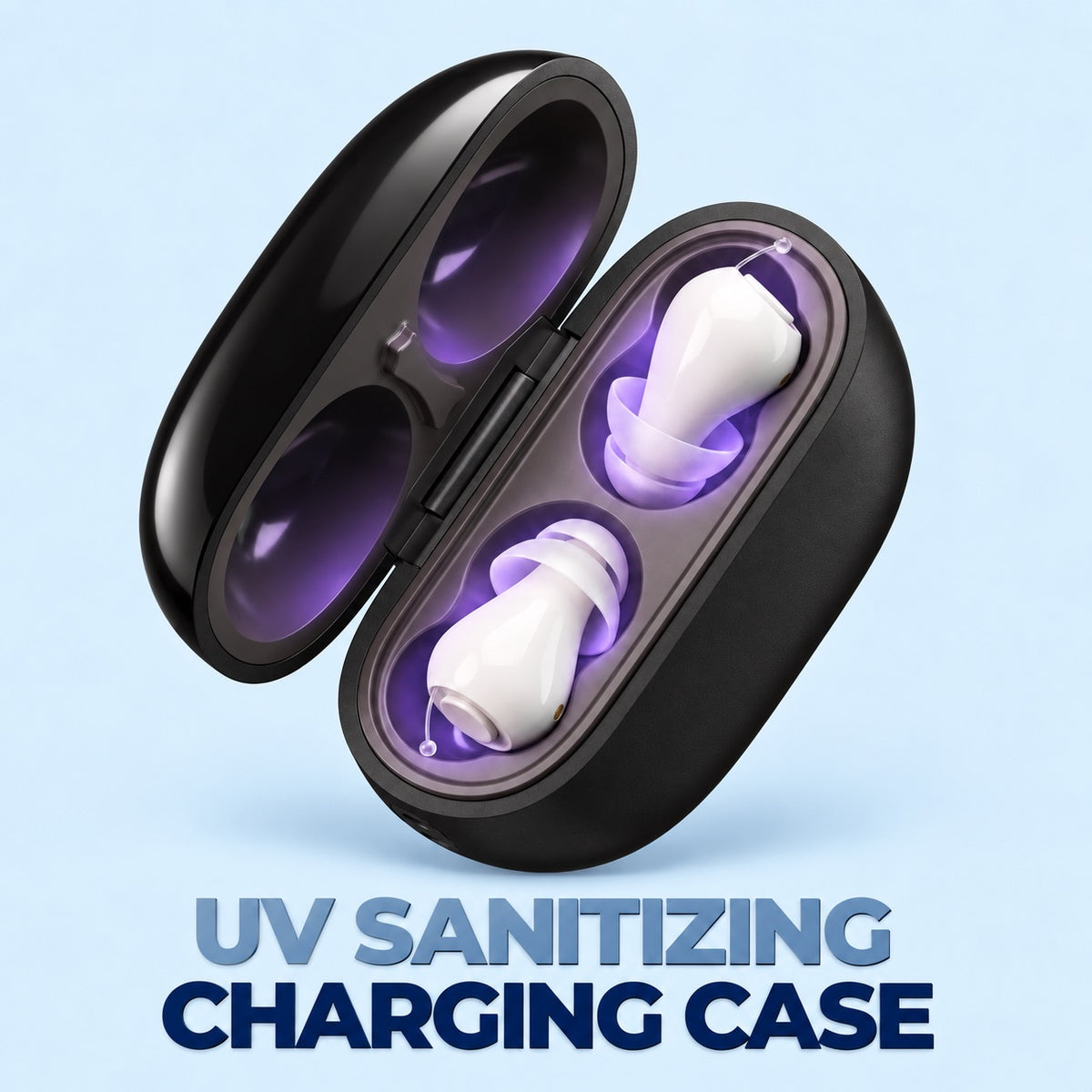 Aura Pro Hearing Aids - Rechargeable - UV Sanitising Case