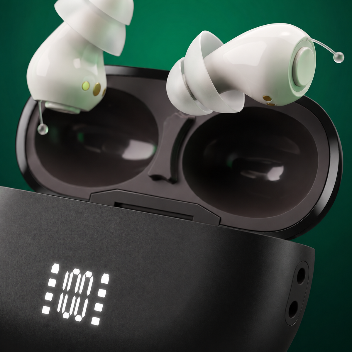 Aura Pro Hearing Aids, Rechargeable, UV Sanitising Case